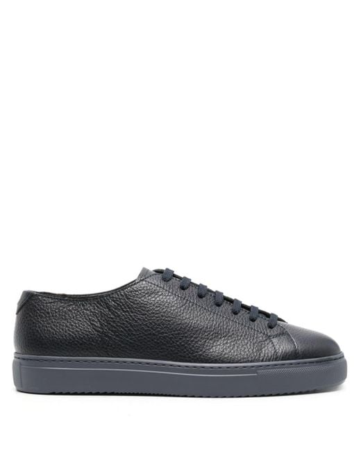 Doucal's Gray Lace-up Leather Sneakers for men