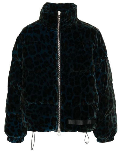 OAMC Black Trace Leopard-print Velvet Jacket for men