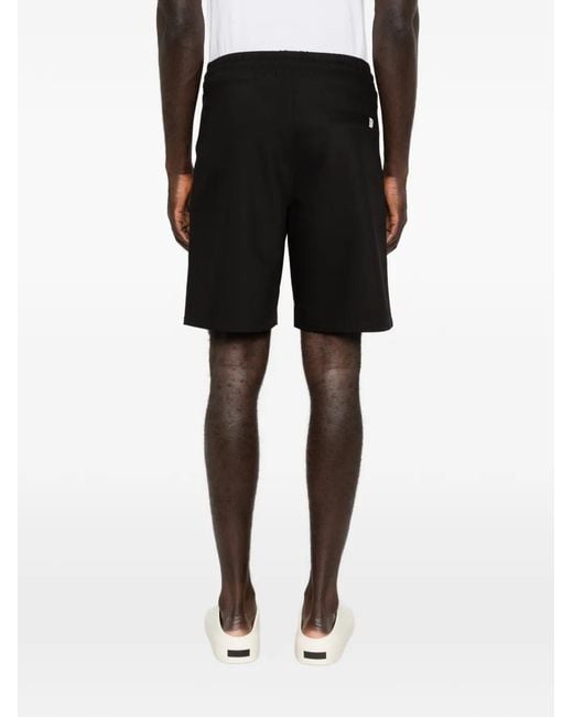 Woc Black Drawstring Track Shorts for men