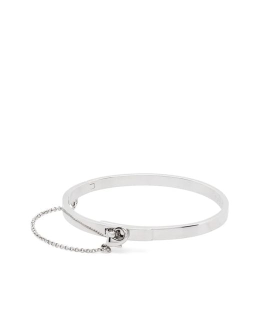 Eddie Borgo White Thin Safety Chain Bracelet
