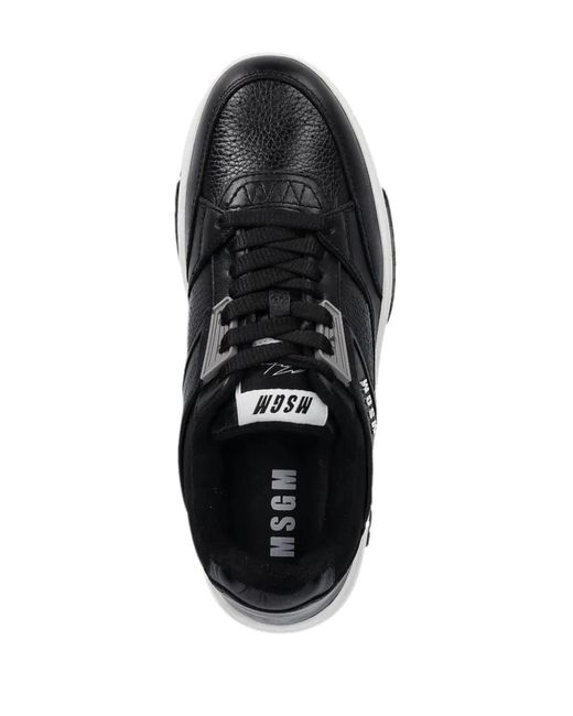 Baskets À Patch Logo MSGM en coloris Black
