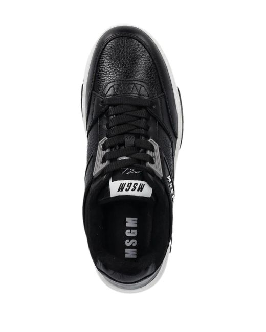 MSGM Black Sneakers Mit Logo-Patch