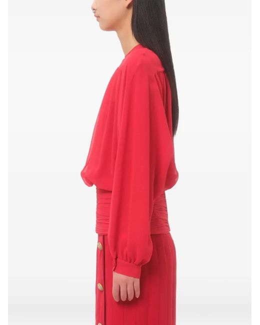 Valentino Garavani Red Light Georgette Blouse
