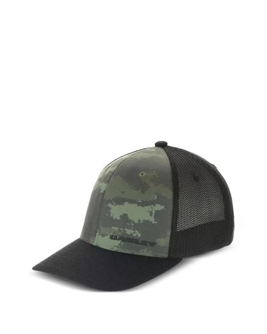 Oakley Green Camo-Print Mesh-Panel Cap for men