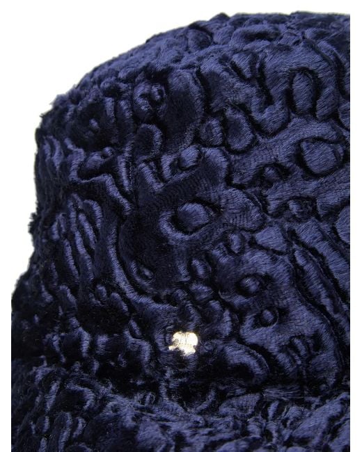 Cappello Bucket Con Logo di Flapper in Blue