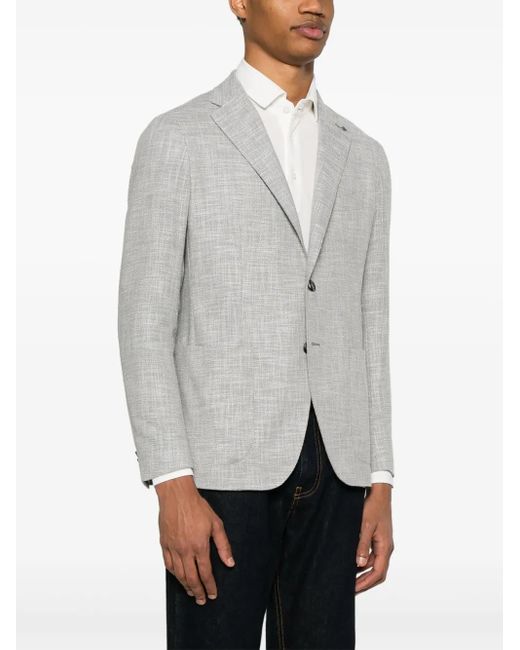 Tagliatore Gray Interwoven Blazer for men