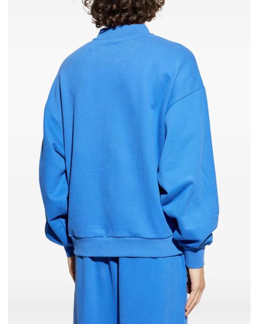 PANGAIA Blue Zip-Front Bomber Jacket