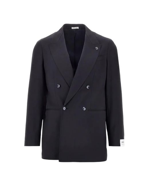 BRERAS Milano Blue Arezzo Double-Breasted Blazer for men