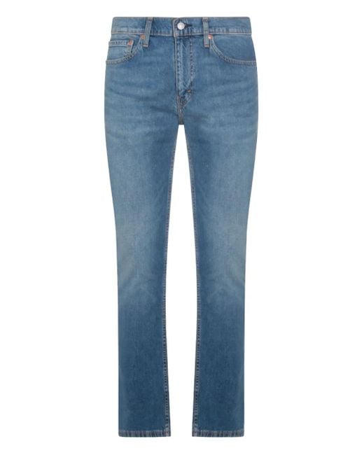Levi's Blue Five-Pockets Cotton Jeans for men