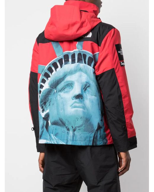 Supreme Red X The North Face "Statue Of Liberty" Mountain Jacket for men