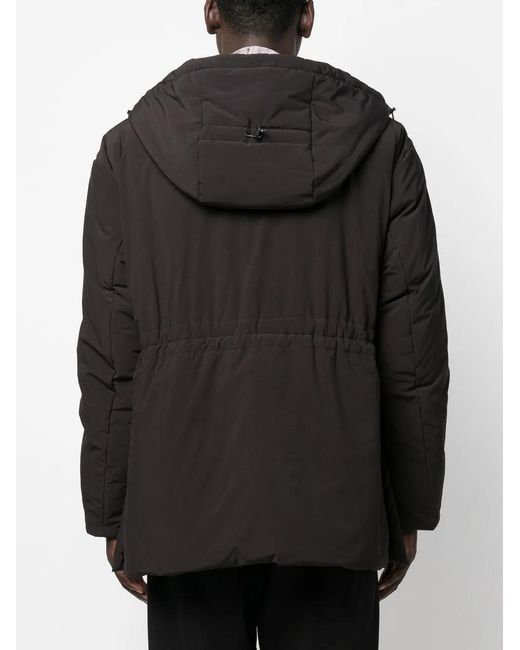 Off-White c/o Virgil Abloh Black Logo-Patch Padded Jacket for men
