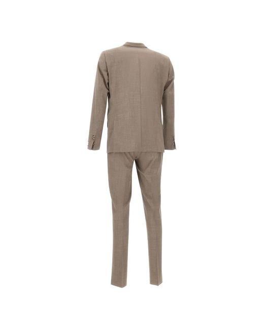 Emanuel Ungaro Natural Double-Breasted Peak-Lapel Suit for men