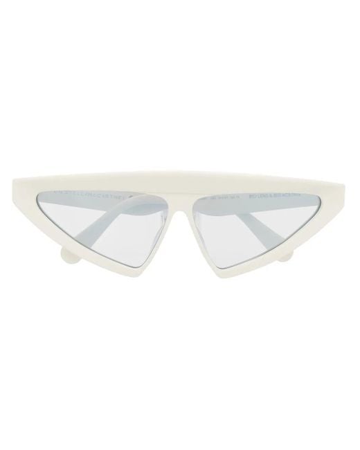 Stella McCartney White Triangular Tinted Sunglasses