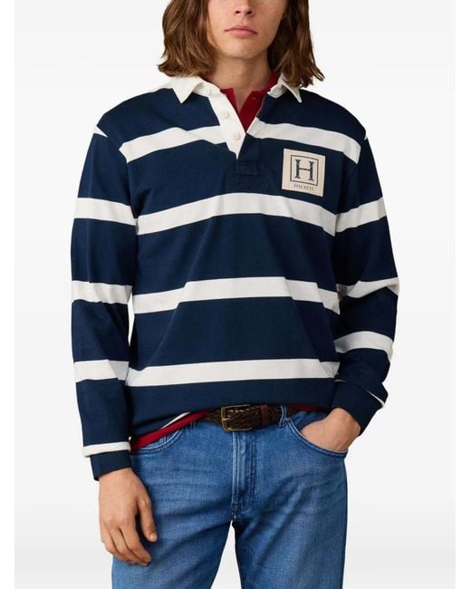 Camisa A Rayas Hackett de hombre de color Blue