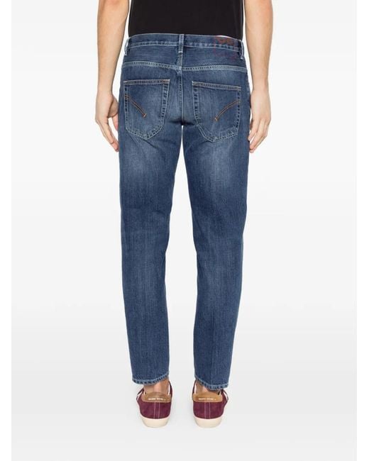 Dondup Blue Cotton Jeans for men