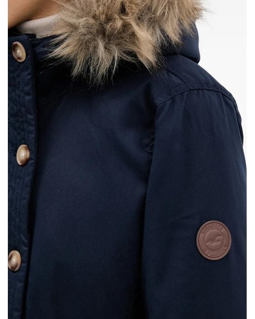 Hollister Blue Faux-Fur Hooded Coat