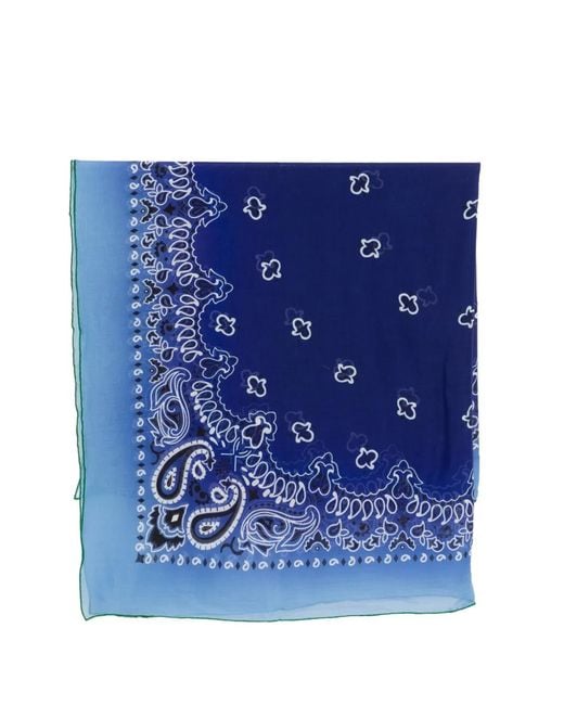 Destin Blue Bandana-Print Scarf