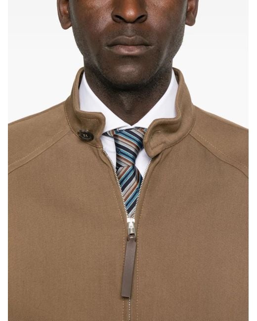 Bomber Con Zip di Moschino in Natural da Uomo