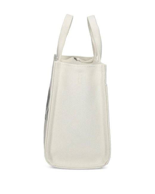 DKNY White Logo Tote Bag