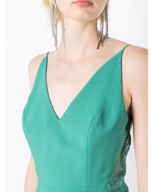 Lethicia Bronstein Georgia レースパネル マキシドレス Green