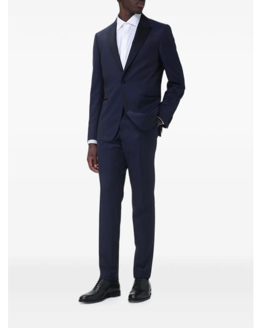 Zegna Blue Button-Fastening Shirt for men
