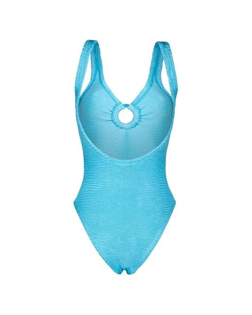 Paramidonna Blue Romana Textured Swimsuit