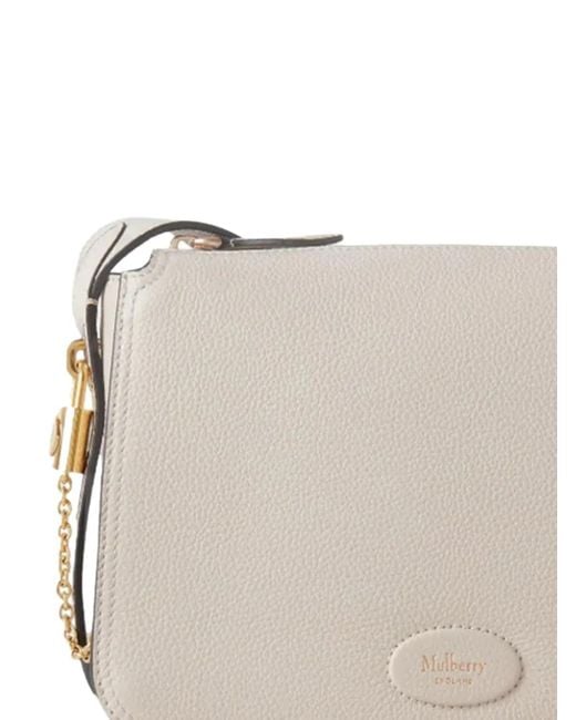 Mulberry Natural Small Billie Grain-Leather Shoulder Bag