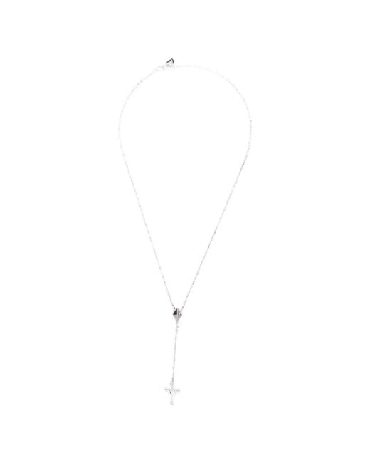 LAG World White Arcade Cross Necklace