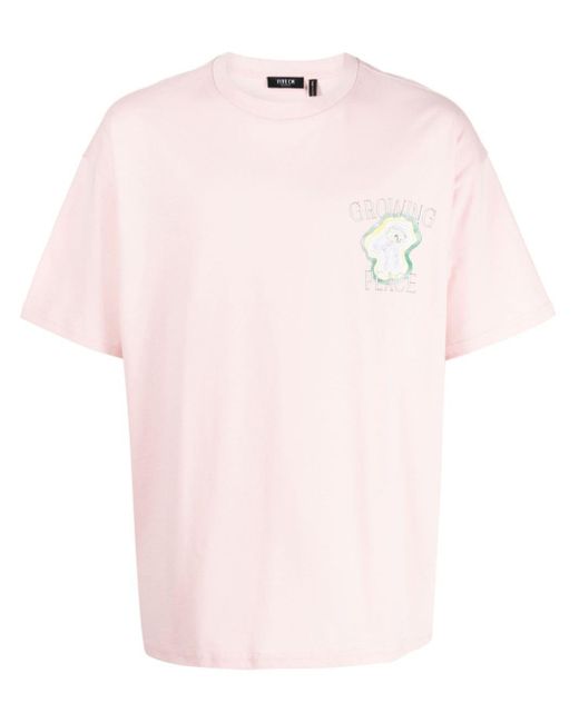 FIVE CM Pink Graphic-print Cotton T-shirt for men