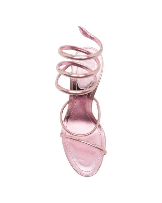 Rene Caovilla Pink Cleo Sandals