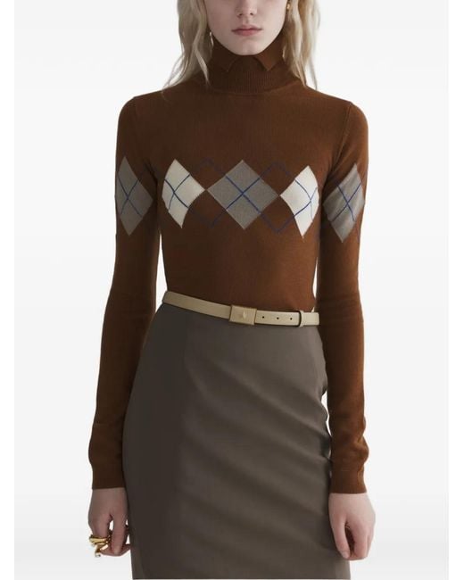 Mugler Brown Argile Top