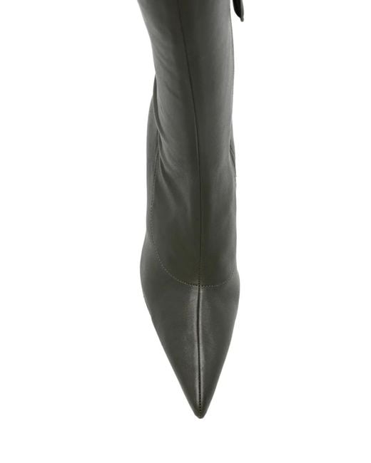 Patrizia Pepe White Stretch-Nappa Over-The-Knee Boots