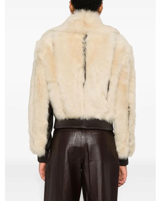 Zimmermann ジップアップ ムートンジャケット Natural