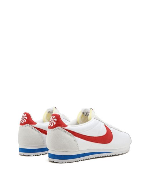 cortez nike white and red