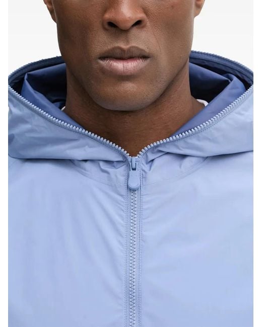 Save The Duck Blue Zayn Hooded Zip-Up Jacket for men