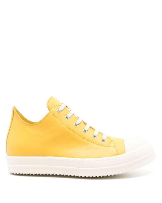 Rick Owens Yellow Low Sneaks Sneakers for men