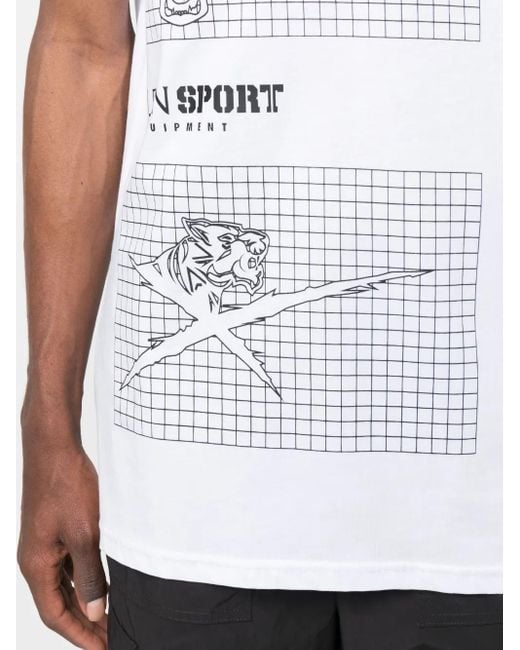 Philipp Plein White Graphic-Print Short-Sleeve T-Shirt for men