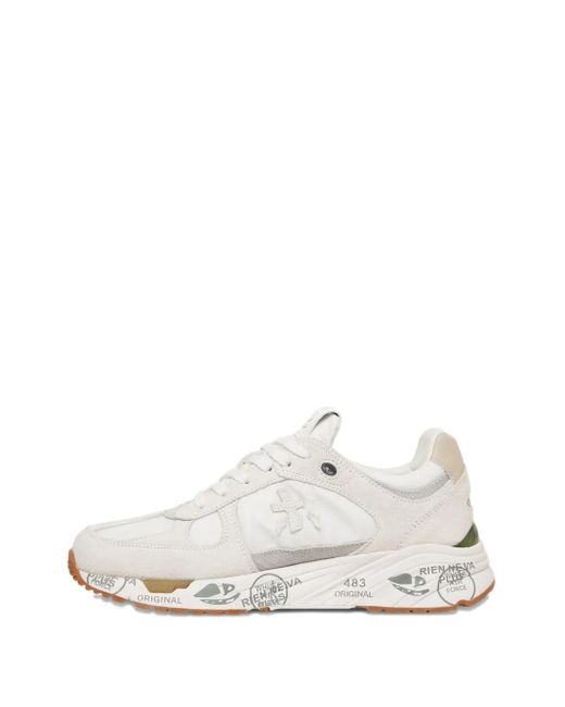 Premiata White Mased Trainers for men