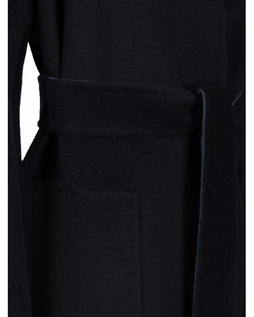 Max Mara Black Reversible Wool Coat
