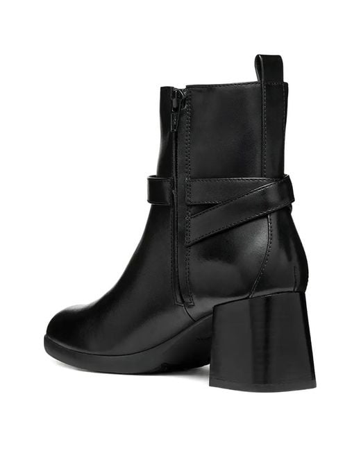 Geox Black 60Mm Buckle-Strap Boots