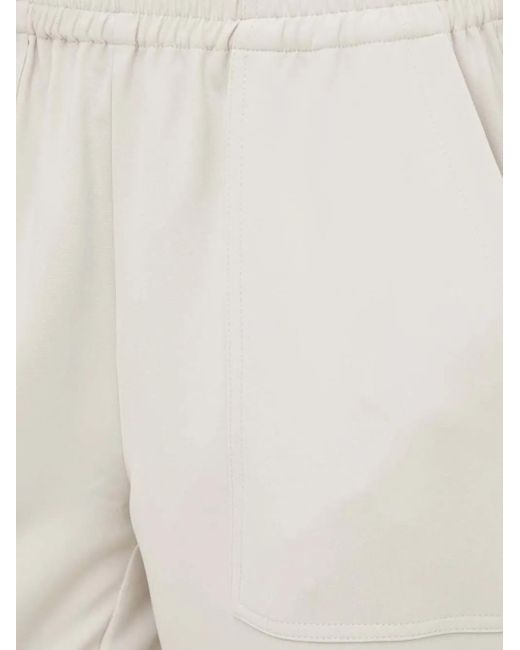 Bruuns Bazaar White Elastic-Waist Cargo Track Pants