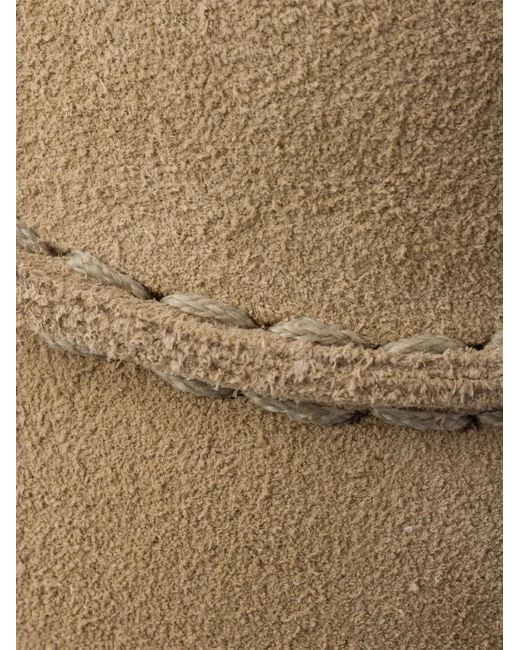 Prada Brown Mules Mit Shearling-Schild