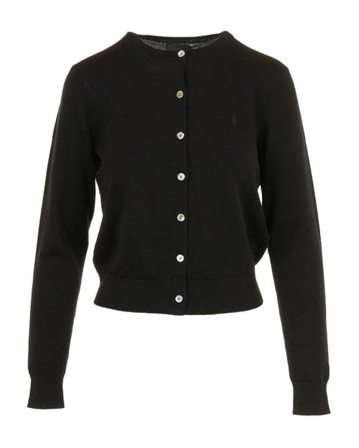 Polo Ralph Lauren Black Crew-neck Long-sleeve Cardigan