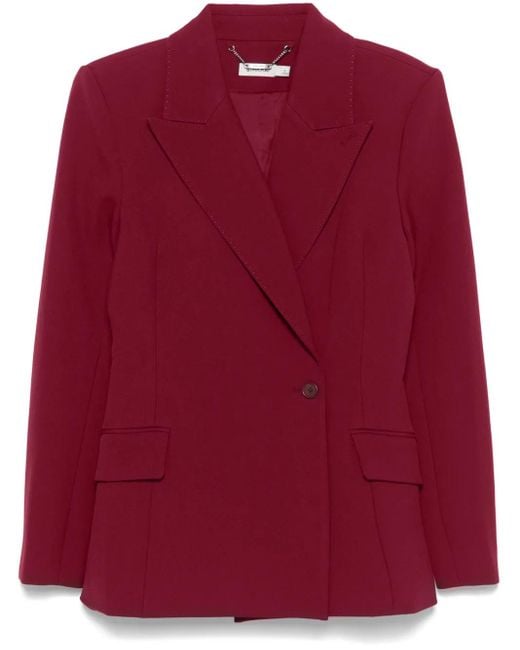 Jonathan Simkhai Red Double-Breasted Blazer