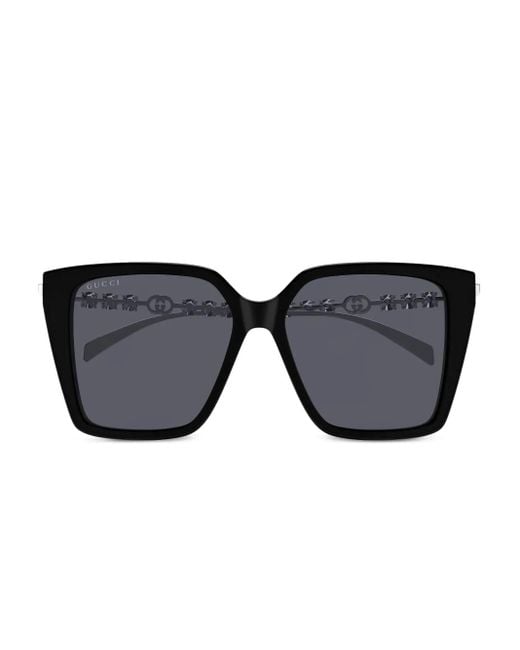 Gucci Black Crystal-Embellished Sunglasses