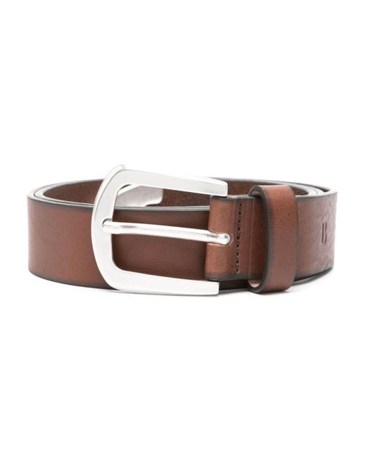 Boggi Brown Buckle-fastening Leather Belt for men