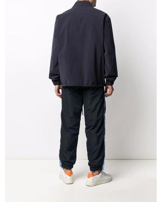 Boss Blue Logo-Patch Lightweight Shirt Jacket for men