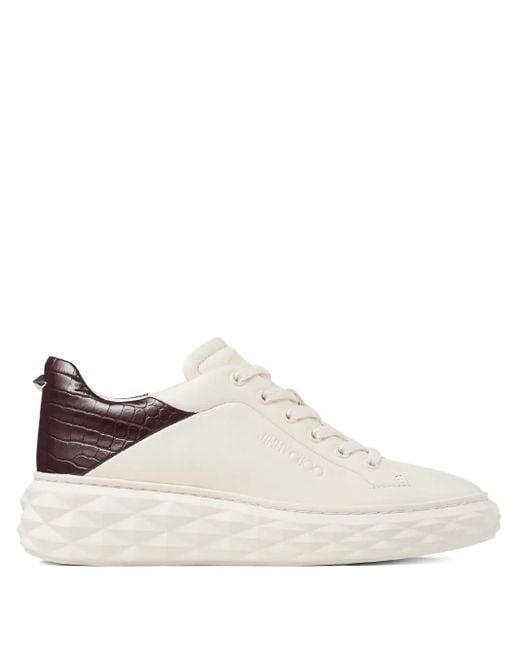 Jimmy Choo Diamond Maxi Sneakers in het White