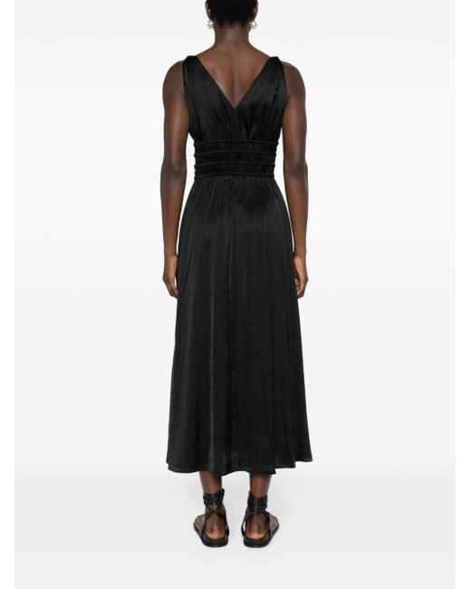 Maje Black Bead-embellished Maxi Dress