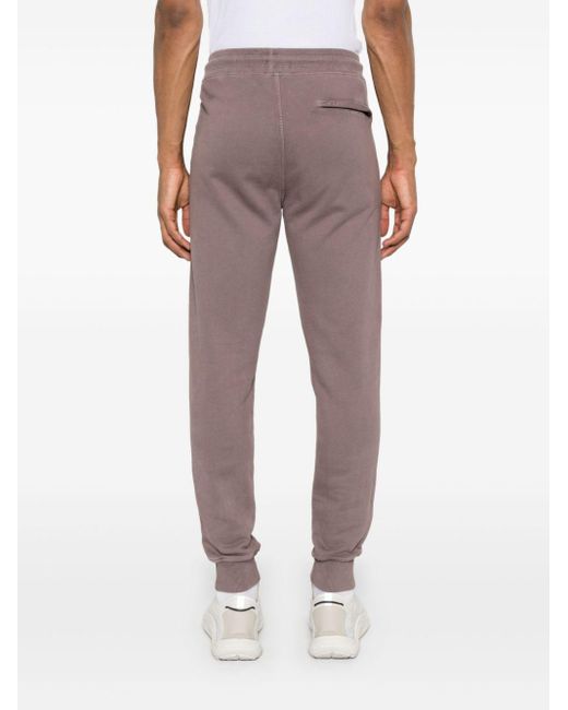 C P Company Gray Brushed Jersey-Fleece Track Pants for men